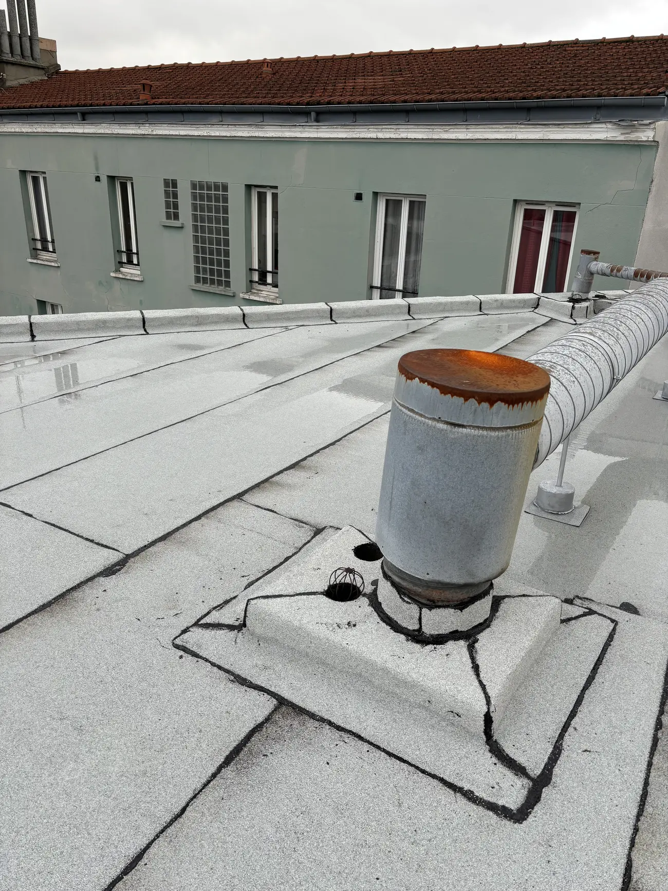 Sortie de toit sur terrasse — Toiture zinc