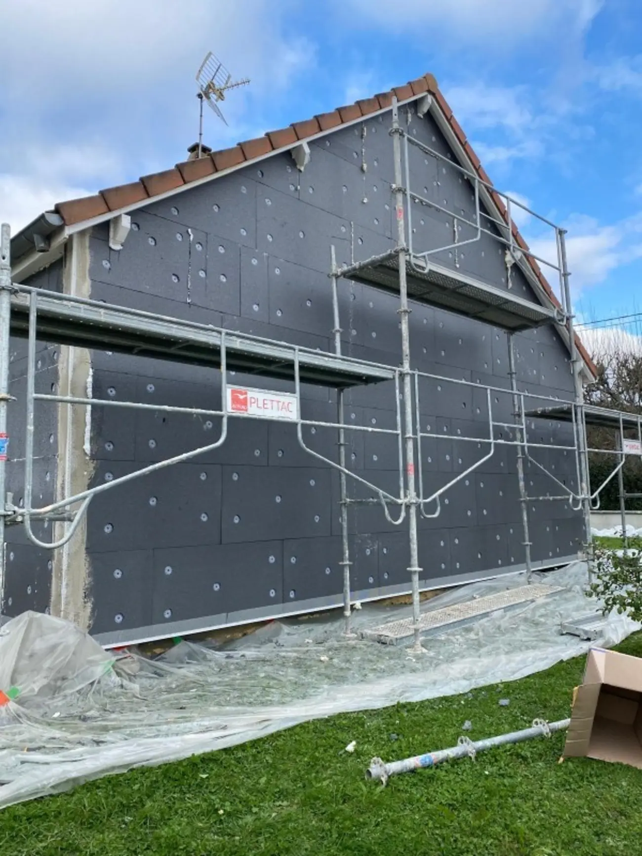 Isolation extérieure d'un pignon — Façade & ravalement