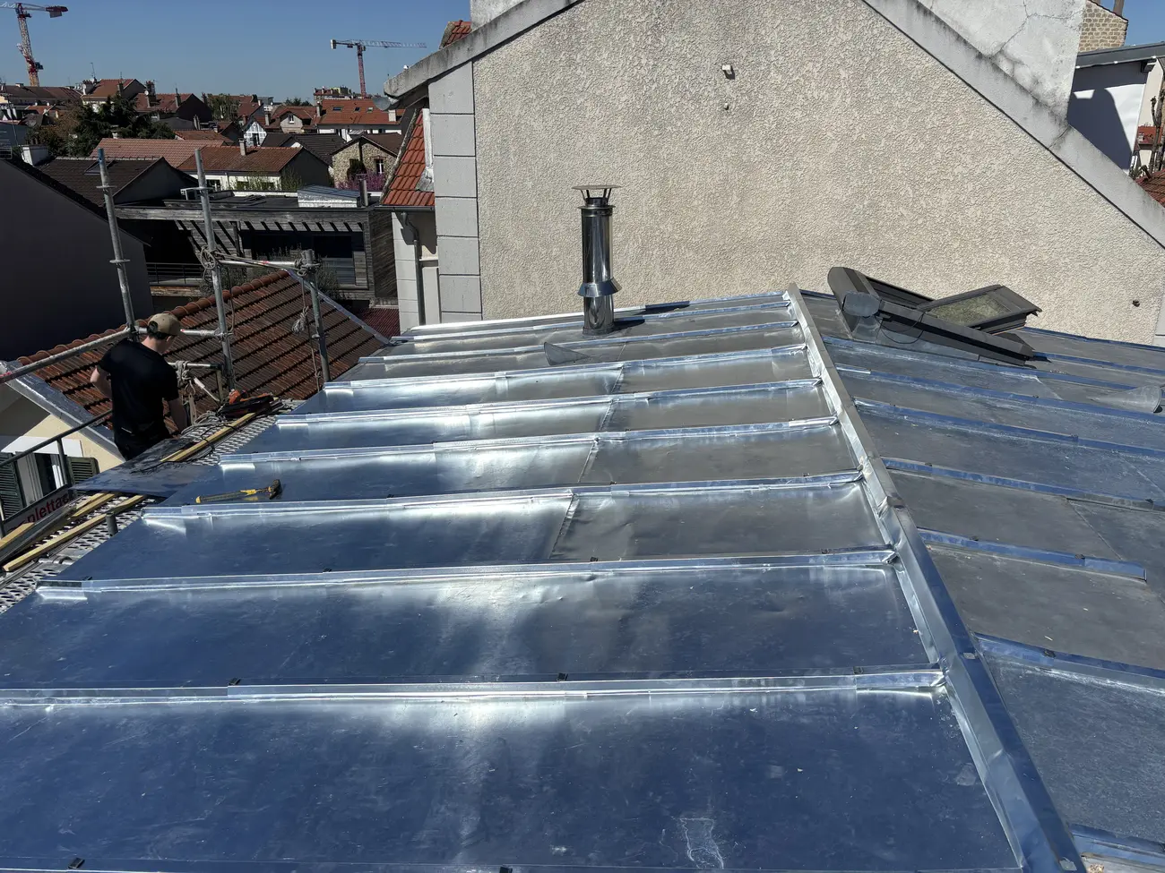 Couverture zinc en cours — Toiture zinc